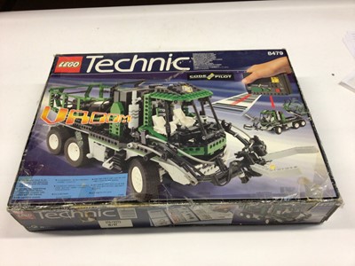 Lot 1894 - Lego Technic 8478 Articulated Green Truck, boxed, 9396 Helicopter, no box, both with instructions