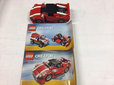 Lot 1706 - Lego 5489 Ultimate Building Set, 5867 Super Speedster Car with instructions, 8674 Ferrari F1, 395 Rolls Royce with instructions available on line, no boxes