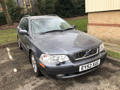 Lot 210 - 2002 Volvo V40 2.0 Petrol Estate, finished in grey, Reg. No. EY52 XUG  MOT expired September 2014, mileage circa 89,000