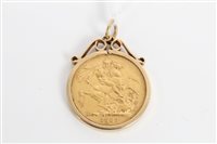 Lot 3357 - Victorian gold sovereign - 1885, in gold (9ct)...