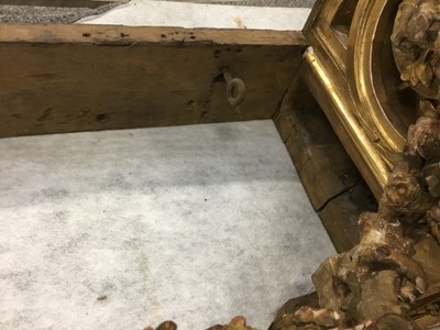 Lot 776 - 19th century marble topped carved gilt console table