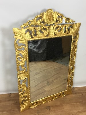 Lot 810 - Large pierced gilt frame wall mirror