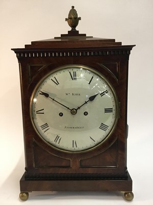Lot 532 - Regency bracket clock by William Kirk of Stowmarket