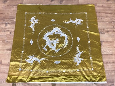 Lot 814 - Chinese silk dragon panel
