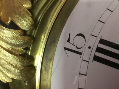 Lot 544 - Fine and monumental 19th century French gilt ormolu wall cartel clock and accompanying barometer by Etienne Lenoir, Paris