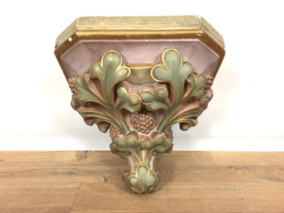 Lot 794 - 19th century gothic plaster wall bracket