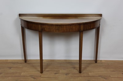 Lot 754 - Georgian style mahogany D-shaped sidetable
