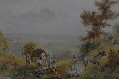 Lot 663 - Bernard Foster (early 20th century) pair of watercolours - ‘The Dyke Sussex’ and ‘The Market Cart