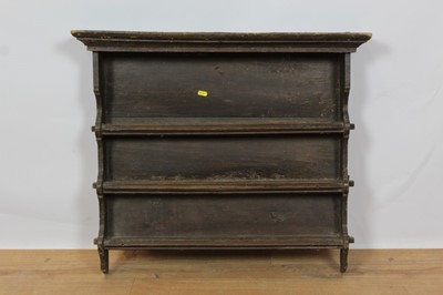 Lot 707 - 18th century oak hanging shelves
