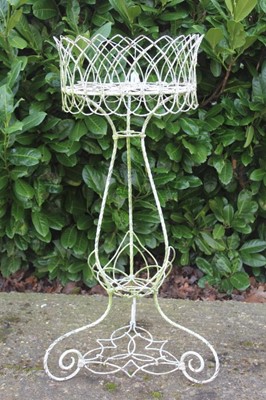 Lot 708 - Antique wire work jardinière stand