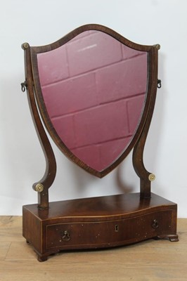 Lot 711 - Regency mahogany serpentine front toilet mirror