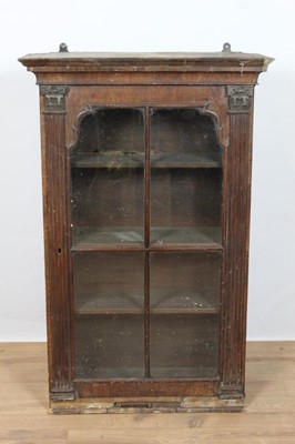 Lot 712 - 18th century walnut glazed bookcase