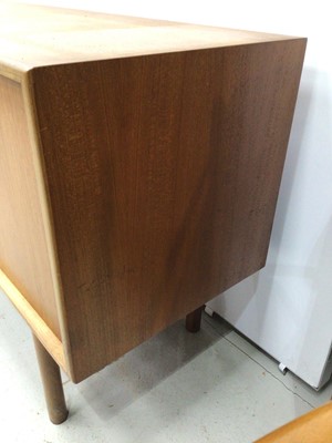 Lot 187 - Mid 20th century Teak sideboard with three drawers and two doors bearing label A.H McIntosh & Co Ltd