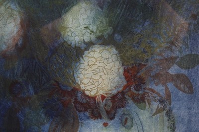 Lot 1096 - *Richard Bawden signed print- Hydrangeas, numbered 31 of 75, in glazed frame