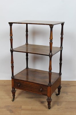 Lot 726 - Regency rosewood three tier what not