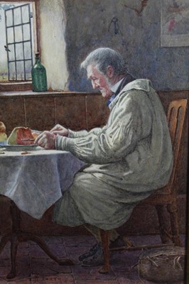 Lot 551 - Henry M. Terry (act. 1879 - 1920), watercolour - Lunchtime, signed