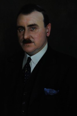 Lot 557 - *Charles Spencelagh oil on canvas half length portrait of Mr L G Creed