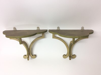 Lot 496 - Pair of vintage Colefax and Fowler painted wall brackets 
Provenance: from a commission by Lord and Lady John Cholmondeley