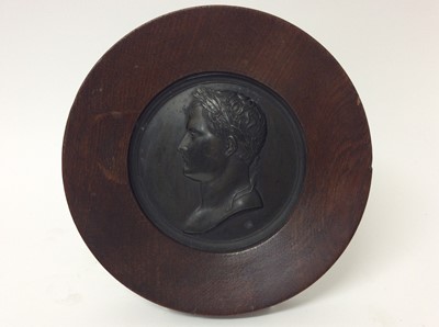 Lot 437 - 19th century bronze medallion of Napoleon