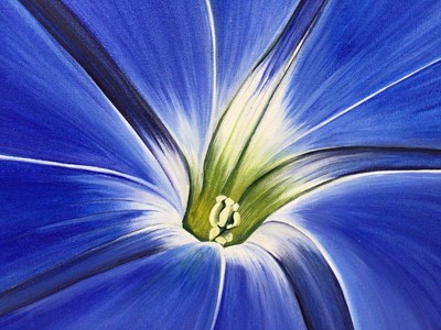 Lot 556 - Robyn, contemporary, acrylic on canvas - flower head, signed and dated '04