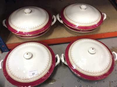 Lot 62 - Four Royal Worcester Regency tureens and covers