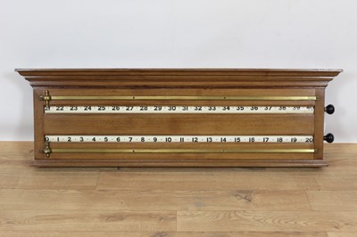 Lot 798 - Late 19th / early 20th century walnut snooker scoreboard
