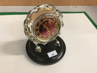 Lot 47 - Soviet Era Mantle Clock on stand, the dial marked Vega, Made in USSR.
