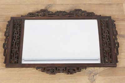 Lot 964 - Early 20th Century Chinese fretwork wall mirror
