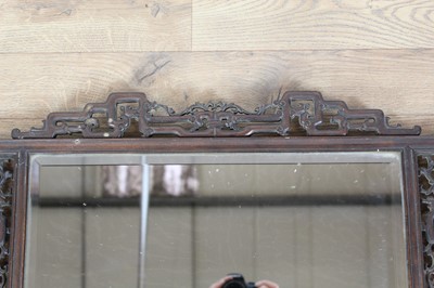 Lot 964 - Early 20th Century Chinese fretwork wall mirror