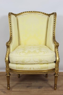 Lot 828 - Louis XV style bow back armchair