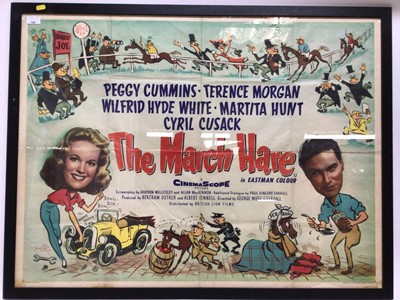 Lot 56 - Original British Quad 1950s film poster for The March Hare starring Peggy Cummins, in glazed frame