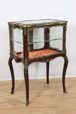 Lot 951 - Fine 19th century French ormolu mounted dwarf display cabinet with serpentine glazed panels
