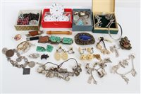 Lot 3368 - Vintage costume jewellery - including silver...