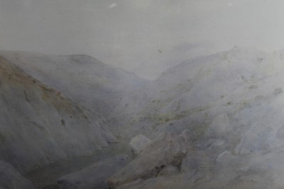 Lot 689 - Watercolour of River Herault France, in good carved gilt frame