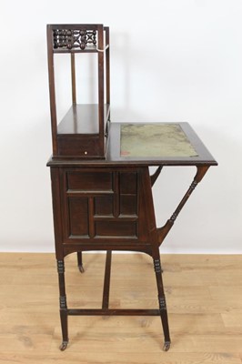 Lot 899 - Late 19th century mahogany desk in the manner of Leonard Wyburd