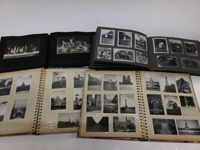 Lot 736 - Chinese photograph album with hand painted illustration.  A Victorian Carte de Visite album with some carte de visites and other photographs. 1920's and later family photograph albums. plus some fr...