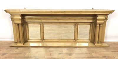 Lot 988 - Classical style pine overmantel