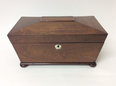 Lot 494 - Regency rosewood tea caddy