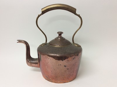 Lot 492 - Very large Victorian copper kettle