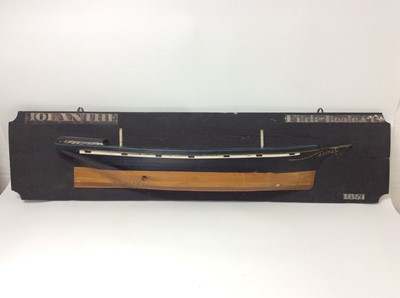 Lot 439 - Good Quality reproduction Ships Half Hull- Iolanthe, Fitch Beale & Co, 1851, 127 x 30cm