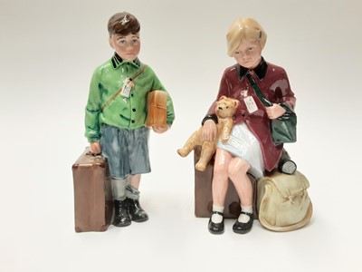 Lot 24 - Two Royal Doulton limited edition figures - The Boy Evacuee HN3202, number 3098 of 9500 and The Girl Evacuee HN3203, number 3590 of 9500