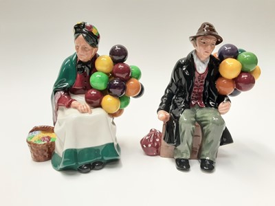 Lot 31 - Two Royal Doulton figures - Old Balloon Seller HN1315 and The Balloon Man HN1954