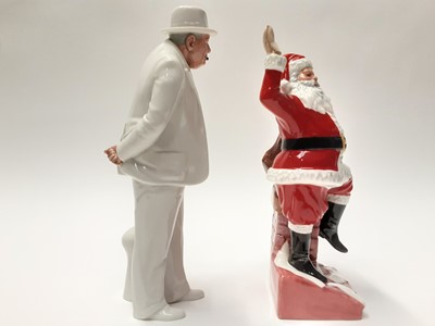 Lot 39 - Two Royal Doulton figures - Santa Claus HN4175 and Sir Winston Churchill HN3057