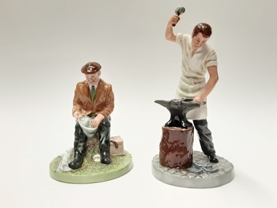 Lot 42 - Two Royal Doulton figures - Blacksmith HN4488 and Fisherman HN4511