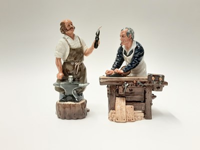 Lot 43 - Two Royal Doulton figures - The Carpenter HN2678 and The Blacksmith HN2782
