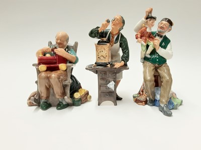Lot 45 - Three Royal Doulton figures - The Toymaker HN2250, The Puppetmaker HN2253 and The Clockmaker HN2278