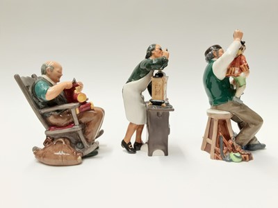Lot 45 - Three Royal Doulton figures - The Toymaker HN2250, The Puppetmaker HN2253 and The Clockmaker HN2278