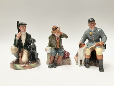 Lot 50 - Three Royal Doulton figures - The Huntsman HN2492, The Gamekeeper HN2879 and Owd Willum HN2042