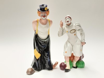 Lot 60 - Two Royal Doulton figures - The Joker HN2252 and Tip-Toe HN3293