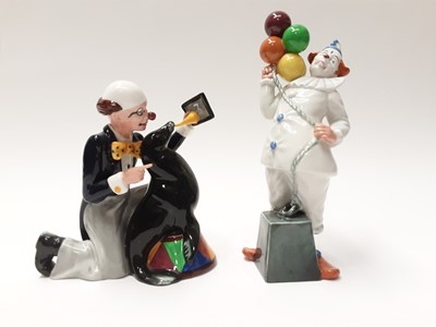 Lot 62 - Two Royal Doulton figures - Partners HN3119 and Balloon Clown HN2894